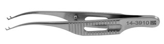 14-3910 - POLACK CORNEAL FORCEPS COLIBRI STYLE DOUBLE DELICATE 0.12mm TIPS 3mm SPREAD (1 x 2)x2 TEETH