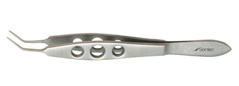 14-5330 - KELMAN MCPHERSON TYING FORCEPS DELICATE ANGLE SMOOTH 7.5mm TIP FENESTRATED HANDLE