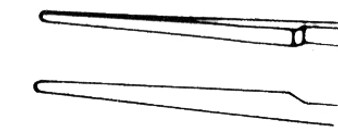 14-5545 - TENNANT FORCEPS W/LONG TYING PLATFORM ERGONOMIC HANDLE SMOOTH DELICATE CURVED 6mm TIP 4 1/2"