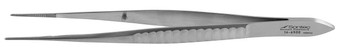 14-6500 - BONACCOLTO SUTURE CONJUNCTIVAL FORCEPS STRAIGHT CROSS SERRATED LONGIT SERRATED 1.2mm TIP