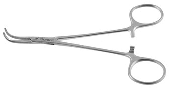 150-349 - JACOBSON GEMINI MIXTER FORCEPS RIGHT ANGLE FULL CURVED TIP 5 1/2"