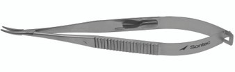 15-1830Q - CASTROVIEJO NEEDLE HOLDER W/LOCK DELICATE CURVED TIP 5 1/2" QUANTUM