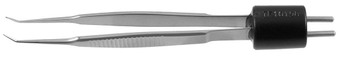 16-2710 - MCPHERSON BIPOLAR FORCEPS W/SMOOTH TYING PLATFORM CURVED 0.4mm TIP 3 1/2"