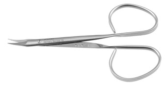 199-517 - SONTEC STITCH SCISSORS CLASSIC RIB HANDLE SHARP NEEDLE POINT CURVED BLADES 4"