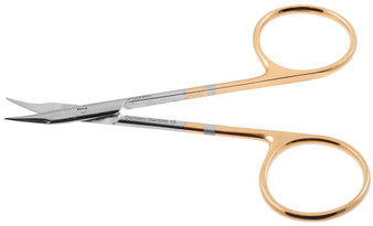 199-535 - GRADLE SCISSORS SHARP CURVED BLADES PC GOLD 3 3/4"