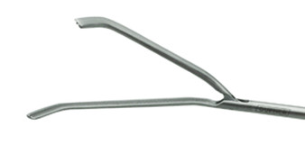 20919-24 - MC PARENCHYM CLAMP W/ROUND RATCHET ATRAUMATIC 30° CURVED RIGHT 70mm Ø4.5mm 300mm WORKING LENGTH