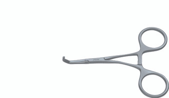 2100-550 - DEBAKEY NEONATAL CLAMP DOUBLE ANGLE JAW/ANGLE SHANK 4 1/8"  FS