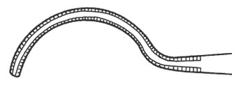 2100-566 - PROFUNDA COOLEY CLAMP SPOON JAW/SHANK ANGLE BACKWARD 5 1/4"  FS