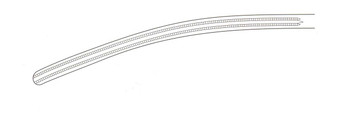 2100-687 - VATS CLASSIC CLAMP CURVED W/RATCHET 80mm 1x2 DEBAKEY JAW 14" (36cm)FS