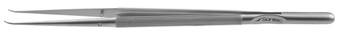 2200-2371 - MICRO TYING FORCEPS ROUND HANDLE TC DUST PLATFORM CURVED 0.8mm 8 1/4" COUNTER WEIGHT