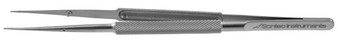 2200-282W - MICRO TYING FORCEPS Ø10mm WIDE HANDLE TC DUST TIPS PLATFORM STRAIGHT 0.8mm 8 1/4"