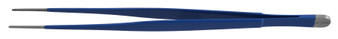 2200-640 - TISSUE FORCEPS BLUE COATED SERRATED HANDLE SERRATED TIP STRAIGHT 9 3/4"