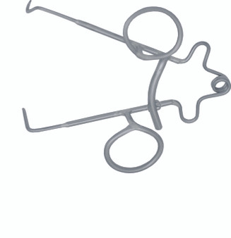 220-114 - SISSON SPRING RETRACTOR W/RATCHET 90° ANGLE PRONG 4"