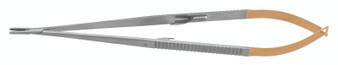 2300-086M - JACOBSON NEEDLE HOLDER FLAT HANDLE TC SERRATED STRAIGHT W/LOCK SUPER MIDDLE WEIGHT 1.8mm 9"