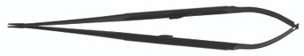 2300-150B - JACOBSON NEEDLE HOLDER BLACK CERAMITEC ROUND HANDLE TC DUST STRAIGHT W/LOCK 9 1/8"