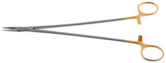 2300-347 - MICROVASCULAR NEEDLE HOLDER RING HANDLE TC SERRATED 10"