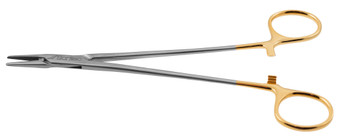 2300-400 - DEBAKEY NEEDLE HOLDER RING HANDLE TC SERRATED DELICATE STREAMLINED 7"