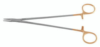 2300-419 - DEBAKEY NEEDLE HOLDER RING HANDLE TC SERRATED 9"