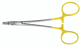 2300-450 - FRENCH EYE NEEDLE HOLDER TC SERRATED 6"