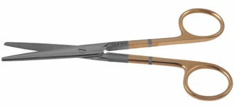 2400-191 - MAYO STILLE SCISSORS ROUND BLADES POWER CUT GOLD STRAIGHT 5 1/2"