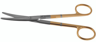 2400-197 - MAYO STILLE SCISSORS ROUND BLADES PC GOLD CURVED 6 3/4"