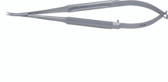 2400-514 - JACOBSON MICRO SCISSORS ROUND HANDLE CURVED 9mm BLADE SHARP 5 1/2"