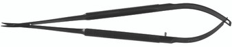 2400-6520C - BLACK CERAMITEC JACOBSON SCISSORS ROUND HANDLE SHORT SHARP BLADES CURVED 7"