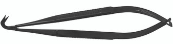 2400-674C - BLACK JACOBSON SCISSORS CERAMITEC FLAT HANDLE 11mm BLADES 125° G-NECK 7"
