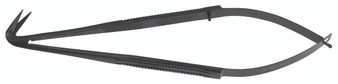 2400-680C - JACOBSON MICRO SCISSORS BLACK CERAMITEC FLAT HANDLE 14mm BLADES 125° G-NECK 7"