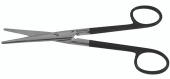 2400-706 - BLACK MAYO SCISSORS ROUND BLADES PC STRAIGHT 6"