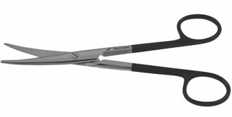 2400-708 - MAYO SCISSORS ROUND BLADES POWER CUT BLACK CURVED 6"
