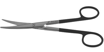 2400-708 - MAYO SCISSORS ROUND BLADES POWER-CUT-BLACK CURVED 6"