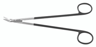 2400-761 - BLACK DEMARTEL SCISSORS SHORT BLUNT BLADES PC 50° ANGLE 7"