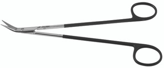 2400-762 - BLACK STEFAN DEMARTEL SCISSORS LONG SHARP BLADES PC 50° ANGLE 7"