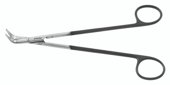 2400-765 - DEMARTEL SCISSORS SHORT BLUNT BLADES POWER CUT BLACK 90° ANGLE 6 7/8"