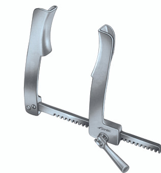 2500-062A - STERNAL RIB SPREADER CHILD SIZE ALUMINUM 4" FS