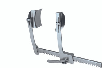 2500-216 - SHANGHAI FINOCHIETTO RETRACTOR ADULT MEDIUM 38x60mm BLADES 170mm SPREAD ARM LENGTH 160mm