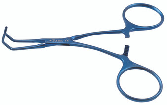 2600-088 - TITANIUM NEONATAL MICRO VASCULAR FORCEPS DOUBLE ANGLE 16mm 4 1/8"  FS