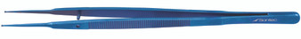 2600-492P - TITANIUM GERALD FORCEPS FLAT HANDLE W/PLTFM RING TIP TC DUST 1mm 7"