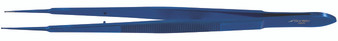 2600-493P1 - TITANIUM GERALD FORCEPS FLAT HANDLE W/PLTFM RING TIP TC DUST 1mm 9"
