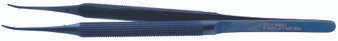 2600-506N - TITANIUM MICRO TYING FORCEPS ROUND HANDLE TC DUST CURVED 0.4mm 6" LIGHT WEIGHT