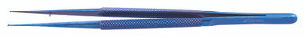 2600-534X - TITANIUM MICRO RING TIP FORCEPS ROUND HANDLE FINE CROSS-SERRATED STRAIGHT 1mm 7" LIGHT WEIGHT