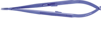 2600-624 - TITANIUM JACOBSON NEEDLE HOLDER FLAT HANDLE TC DUST STRAIGHT W/LOCK 7 1/8"