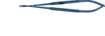 2600-6531 - TITANIUM JACOBSON NEEDLE HOLDER ROUND HANDLE TC DUST STRAIGHT W/LOCK STREAMLINED 8 1/4"