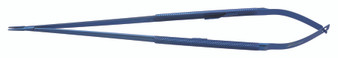 2600-655 - TITANIUM JACOBSON NEEDLE HOLDER ROUND HANDLE TC DUST STRAIGHT W/LOCK 10"