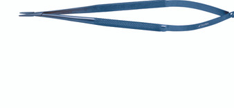 2600-661 - TITANIUM JACOBSON NEEDLE HOLDER ROUND HANDLE TC DUST STRAIGHT W/O LOCK 7 1/8"