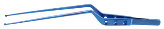 2601-275 - TITANIUM YASARGIL TUMOR GRASPING BAYONET FORCEPS 3 HOLE HANDLE 3mm FLAT SERRATED JAW 9"