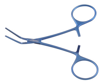 2605-125 - TITANIUM NEONATAL MICRO VASCULAR CLAMP 40° ANGLE  4 1/8"  FS