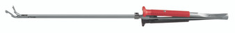 2800-405S - HEARTLINE KNOT PUSHER FORCEPS (HOOK & WEDGE) 5mm Ø SHAFT SQUEEZE HANDLE 18.5cm WORKING LENGTH