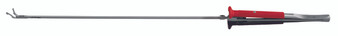2800-406 - HEARTLINE MINI KNOT PUSHER FORCEPS (HOOK & WEDGE) 3mm Ø SHAFT SQUEEZE HANDLE 23.4cm WORKING LENGTH
